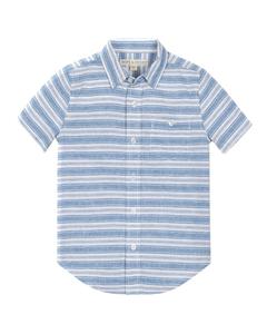 Hope & Henry Льняная рубашка с пуговицами, синий