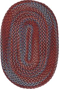 SAFAVIEH коллекция Braided ковер, 122 x 183 см, Blue & Rust, ручное плетение хлопок, бохо реверсивный стиль, идеально для гостиной, спальни, столовой (BRD257P)