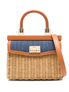 Плетёная сумка-тоут с верхней ручкой Rodo, бежевый