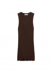 Платье MANGO Knitted dress Marylin, коричневый