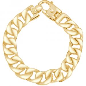 Мужской браслет из 14-каратного золота (95 грамм) или платины (152 грамма) 13,5 мм 8,5 дюймов Pompeii2, 14K Rose Gold