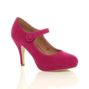 Туфли-лодочки Mary Jane из искусственной замши на высоком тонком каблуке AJVANI, розовый