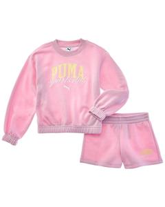 ПУМА Комплект из худи и шорт Puma, розовый