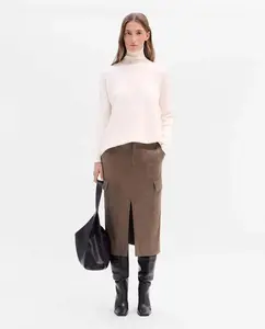 Женское пончо из тонкого трикотажа Simorra, светло-коричневый