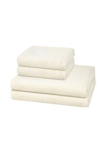 Набор полотенец Cawö Pure, 4 штуки, 100x50/150x80 см, белый