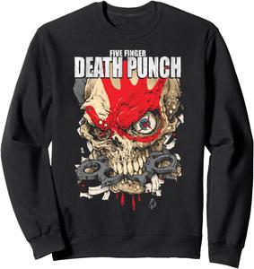 Толстовка с изображением взорванной боеголовки, черная Five Finger Death Punch