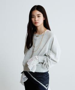 Мини-пуловер с открытыми плечами и блестками Jeanasis, цвет Light Gray Others(11)