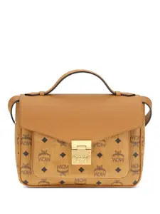 Сумка через плечо среднего размера с монограммой Tracy Mcm, бежевый