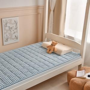 Antarctic Наматрасник из хлопка 150х200 см, цвет Water Blue Small Checkered Pattern, 100% хлопок Синьцзян