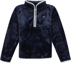 Толстовка Tommy Hilfiger для девочек с длинным рукавом и застежкой-молнией на четверть дюйма, флисовый свитер, Navy Chipie