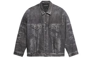 Джинсовая куртка унисекс черная Balenciaga, черный