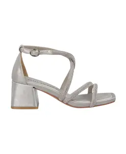 Сандалии с перекрещенными ремешками на каблуке Alma En Pena, серый