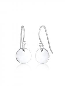 Elli Серьги из серебра 925 пробы с геометрическим узором, в виде круга и диска