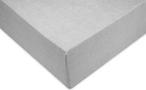 Простыня на резинке Lino 140x200+35 см. Серо-голубая. HNL Living