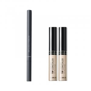 Шелковый карандаш для бровей с консилером стойкий маскирующий 6,5г*2+0,2г The Saem