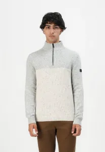 Структурированный тройской джемпер Tom Tailor, Grey/Offwhite