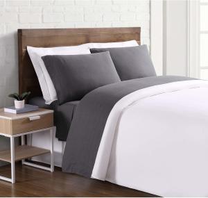 Brooklyn Loom Комплект постельного белья Brooklyn Loom Linen Charcoal Charcoal