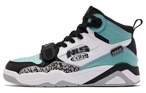 Обувь для скейтбординга Мужская с высоким верхом Черный/белый/голубой Qiaodan