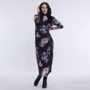 Беременное платье-водолазка макси Motherhood, цвет black floral