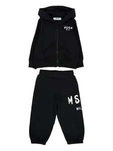 Спортивный костюм с логотипом (комплект из двух) MSGM Kids, черный
