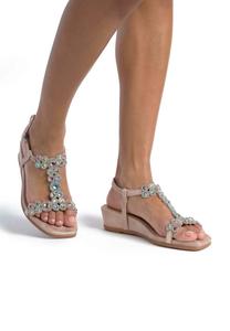 Босоножки на танкетке Alma en Pena, сиреневый