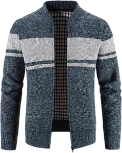 Мужской кардиган осенний Slim Knitted с молнией