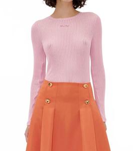 Бесшовный топ Lux с длинными рукавами и круглым вырезом, цвет «розовый нектар» Stine Goya, Pink Nectar