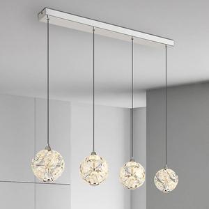 Светодиодный подвесной светильник Globo Lighting Virina Typ B, хрустальное стекло / железо - 1 лампа - серебро