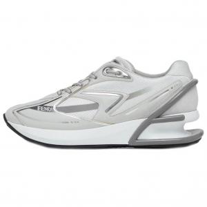 Первые 1 кроссовки низкие с кожаными вставками FENDI, белый