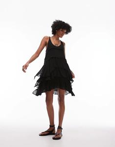 Мини-платье AllSaints Cavalry черного цвета - ЧЕРНЫЙ