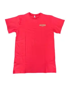 Хлопковая футболка с коротким рукавом Moschino, розовый