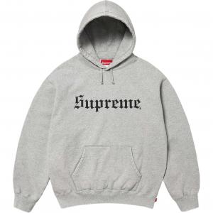 Неделя 14 Толстовка с капюшоном в староанглийском стиле, унисекс Supreme, серый