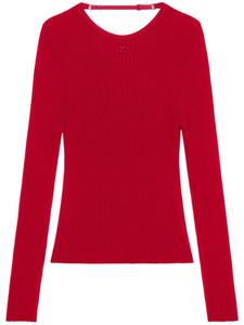 Courrèges свитер с ремешками для нижнего белья, красный