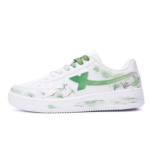 XTEP Кроссовки Air Force One Coverage Balance Low Top для скейтбординга, мужские, белые, зеленые