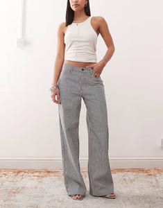 Джинсы Lioness Top Model с низкой посадкой и широкими штанинами в сине-белую полоску