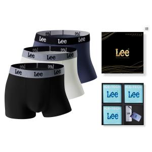 Мужские трусы боксеры упаковка 3 штуки Lee, синий