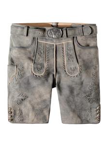 Stockerpoint Кожаные брюки Oliver серого цвета