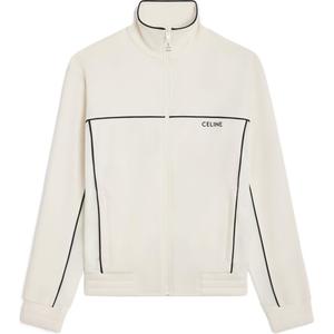 Куртка спортивного костюма из двустороннего джерси CELINE, экрю