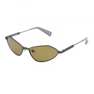 Солнцезащитные очки «Кошачий глаз», полноободковая оправа, золотистая оправа и коричневые линзы, модель Jac/68C1 Jacquemus