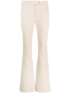 Courrèges расклешенные брюки средней посадки, нейтральный цвет