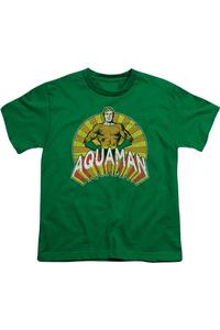 Футболка с коротким рукавом DC Comics "Руки в боки" для детей Gildan, зеленый