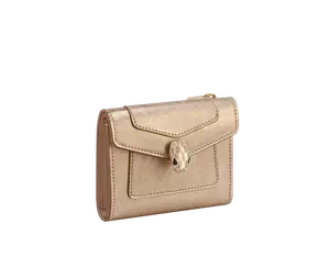 Кошелек Serpenti forever тройного сложения Bvlgari, золотой