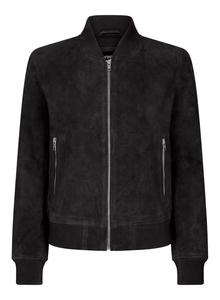 Куртка-бомбер из замши и кожи TruClothing, черный