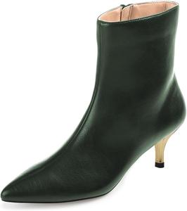 Женские ботильоны Pazzion с заостренным носком, золотым металлическим каблуком, боковой молнией, низким каблуком-киот, для делового и офисного образа, размеры 4-16 US, Green