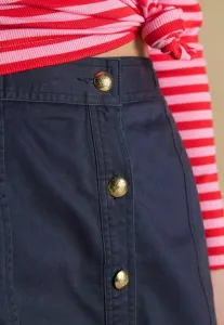 Юбка-Трапеция loxley прямого кроя с пуговицами. Joules, Navy