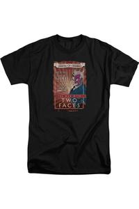 Футболка Batman Two Faces с коротким рукавом для взрослых Gildan, черный