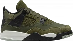 Кроссовки Air Jordan 4 Retro SE PS 'Craft - Olive', зеленый