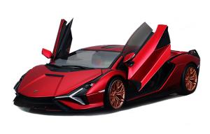Lamborghini Supercar Luxury Car Series Lamborghini Sian FKP 37 сборная модель из сплава Bburago, красный