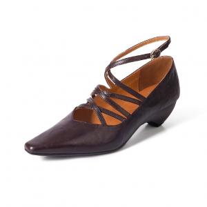 Echo&yolo Женские туфли Мэри Джейн на танкетке 4,5 см коричневые, цвет Brown