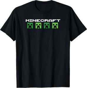 Футболка с логотипом Minecraft Creeper Headcount, черная